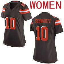 Women Cleveland Browns #10 Anthony Schwartz Nike Brown Game NFL Jerseys->women nfl jersey->Women Jersey